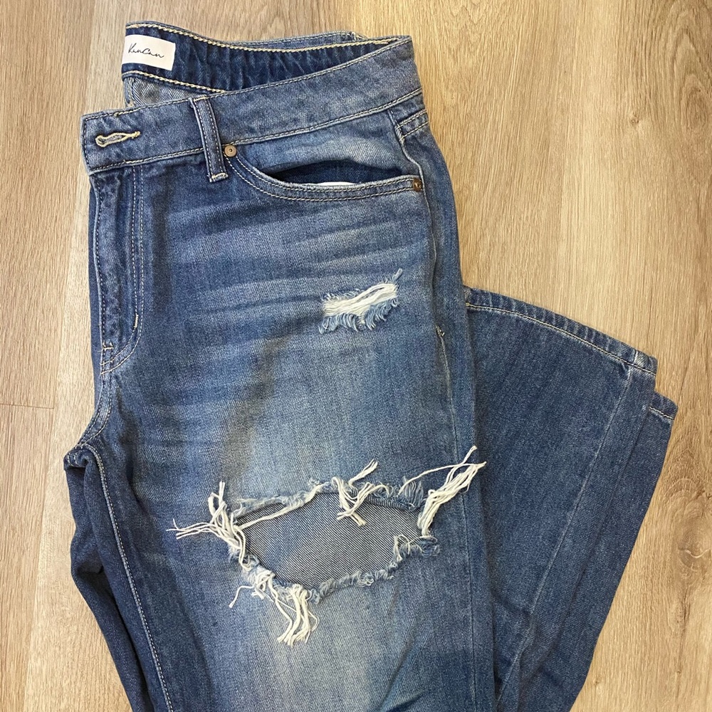 Vici Blue Distressed Boyfriend Jeans